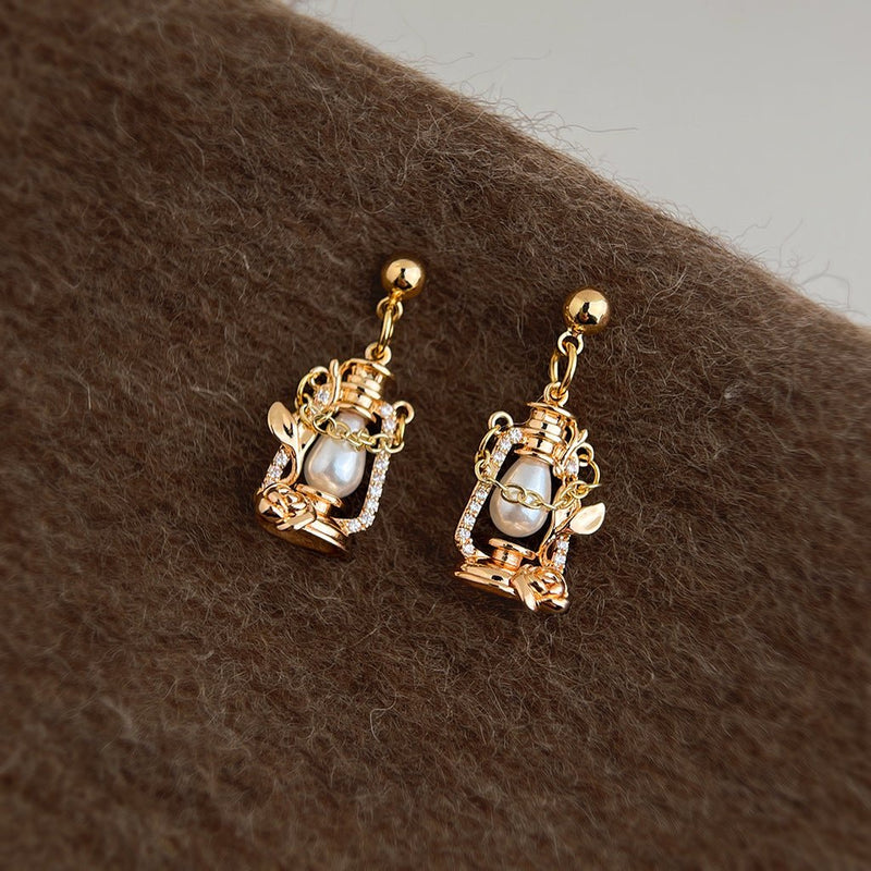 Enchanted Rose Lantern Earrings