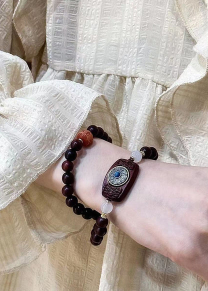Sandalwood Double Ring Good Luck Bracelet