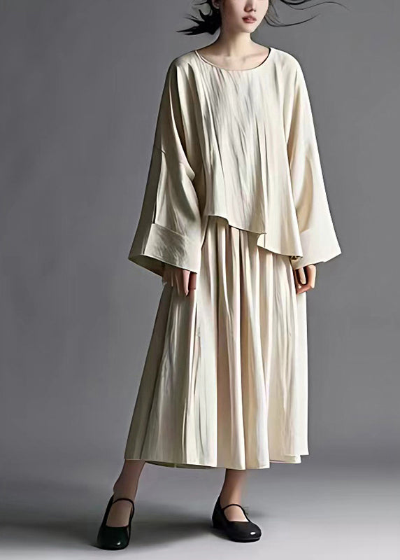 Oversized Asymmetrical Design Linen Two Pieces Set Summer