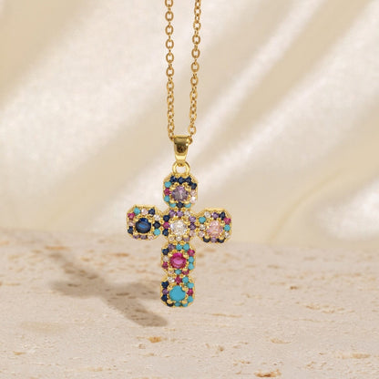 Zircon Crosses Designer Necklaces