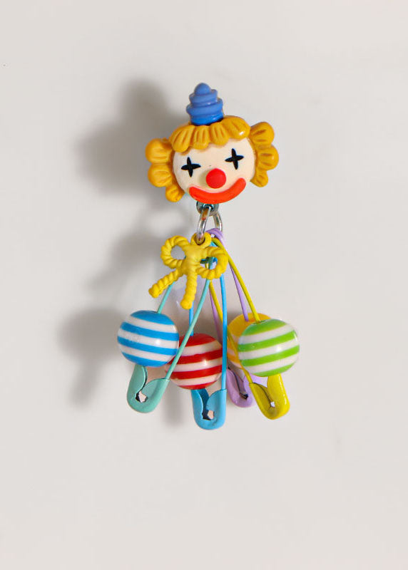 Yellow Alloy Circus Clown Brooches