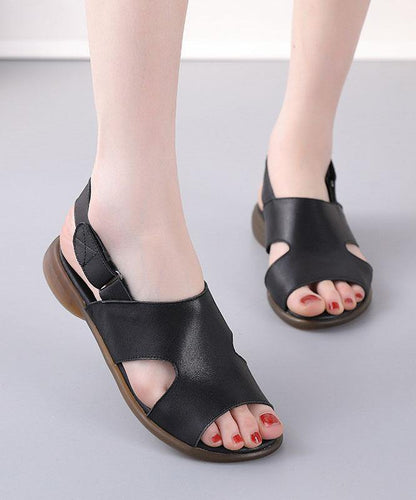 Orange Walking Sandals Genuine Leather Water Sandals