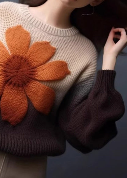 Gradient Color Cozy Knit Pullover Sweaters Winter