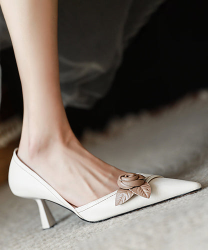 Black Suede High Heels Stylish Splicing Pointed Toe