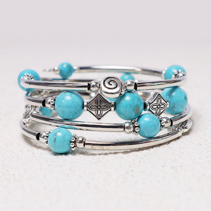 Turquoise Balance Bracelet With Multi-stone Chakra Healing Beads