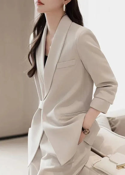 White Spandex Coats Asymmetrical Spring