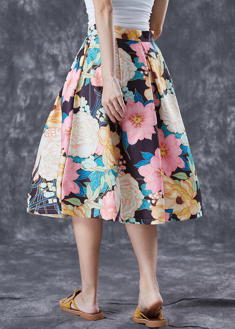 Multicolor High Waist Cotton Skirts Summer