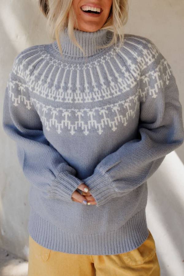 Christmas Thickened Turtleneck Long-Sleeve Knit Sweater