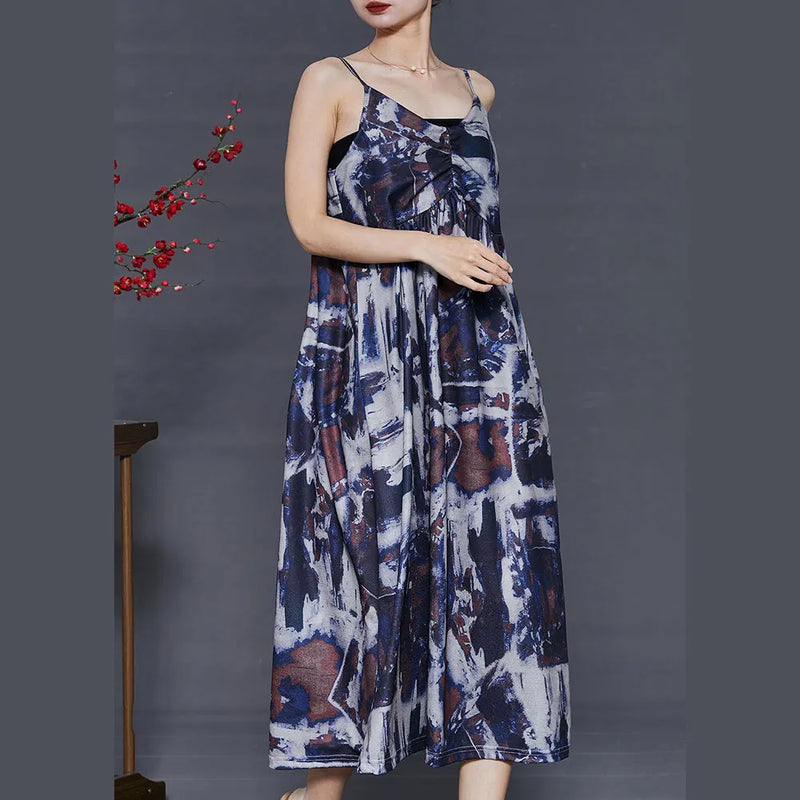 Original Design Print Silm Fit Spaghetti Strap Dress Summer