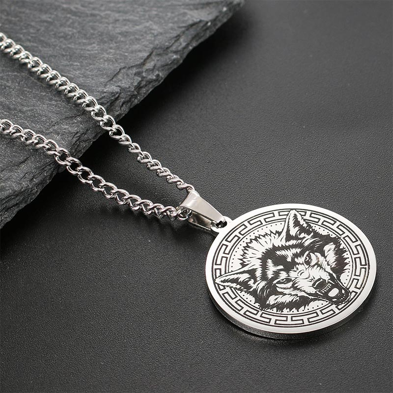 Titanium Steel Spiritual Protection Pendant Necklace