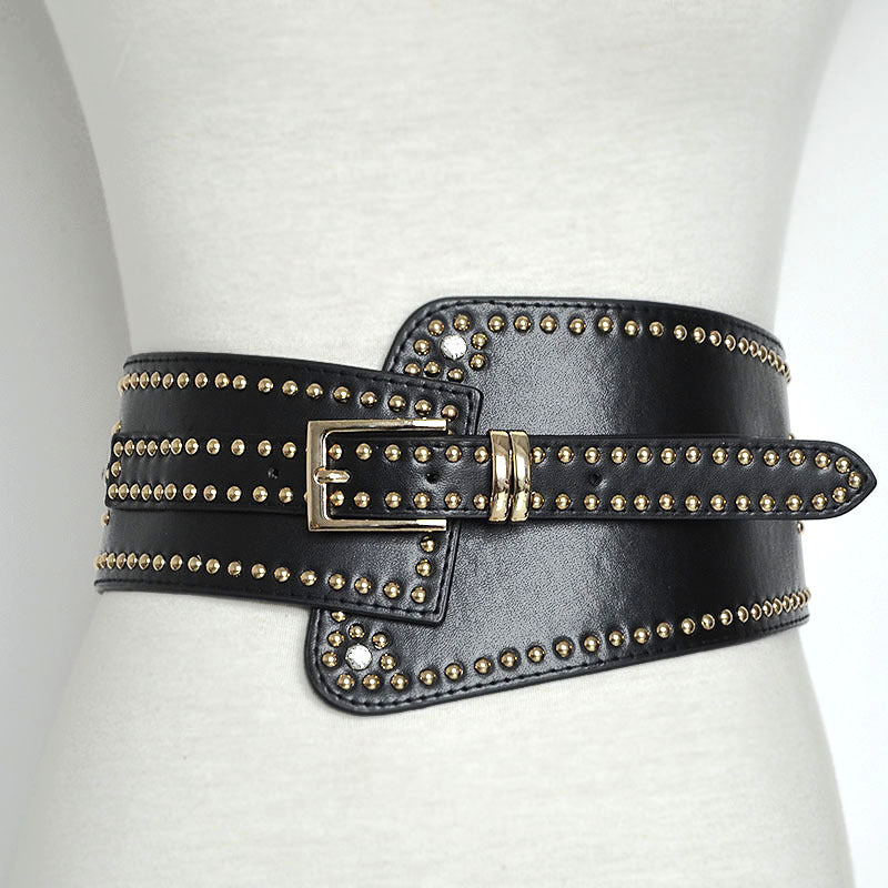 Punk Rivets Patchwork Metal Accessories Decoration Belts