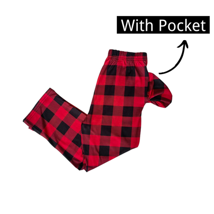 Christmas Cartoon Cat Pattern "Meowy Christmas" Letter Print Contrast Top and Plaid Pants Family Matching Pajama Set with Dog Bandana