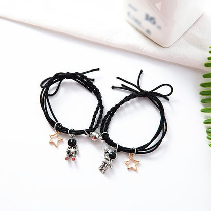 Natural Stone Couple Bracelet Crystal Set (2 Pieces)
