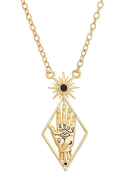 Personalized Palm Totem Necklace and Earrings