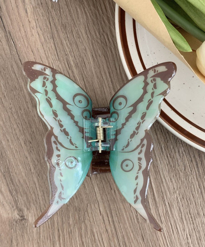 Light Green Alloy Butterfly Hairpin