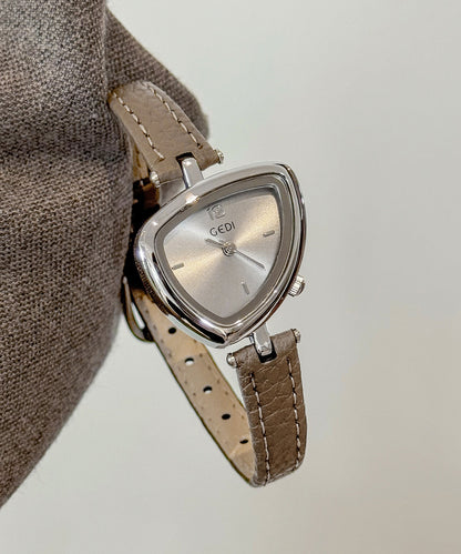 Boutique Grey Pu Asymmetrical Waterproof Watches