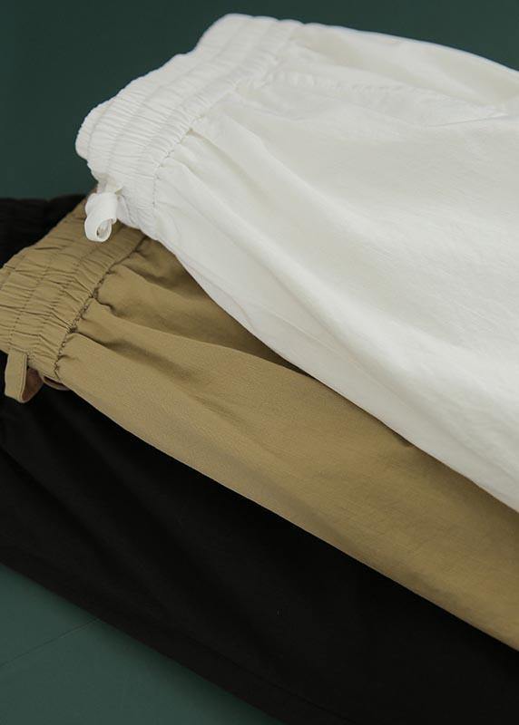 Diy Black ,pockets Cargo Summer Cotton Pants