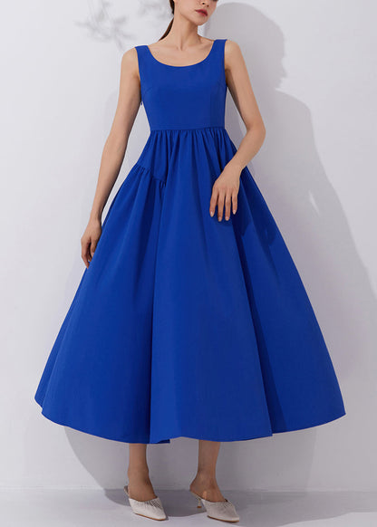 Klein Blue High Waist Dress Sleeveless