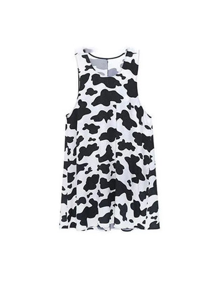 White Printsideopen Summer Short Sleeve Long Dress
