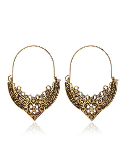 Pattern Love Hollow Earrings