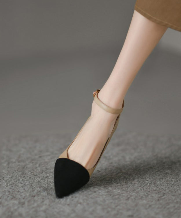 New Wedge Pointed Toe High Heels Buckle Strap