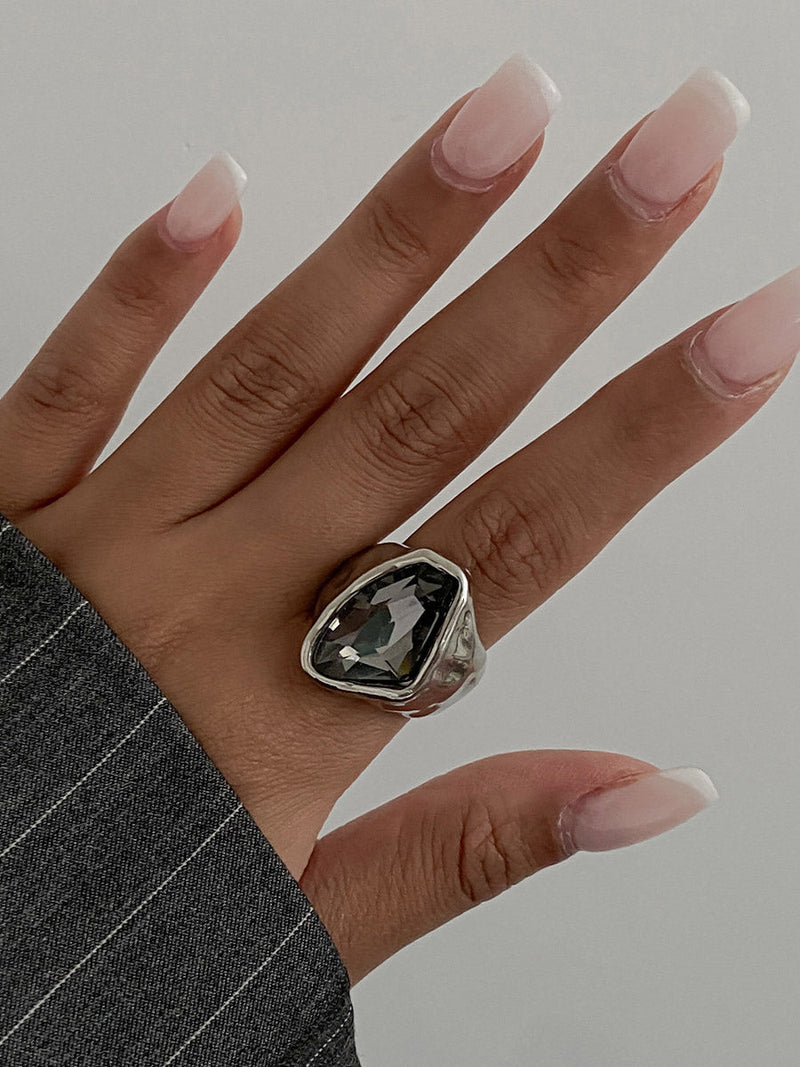 Geometric Rhine Stones Rings Accessories