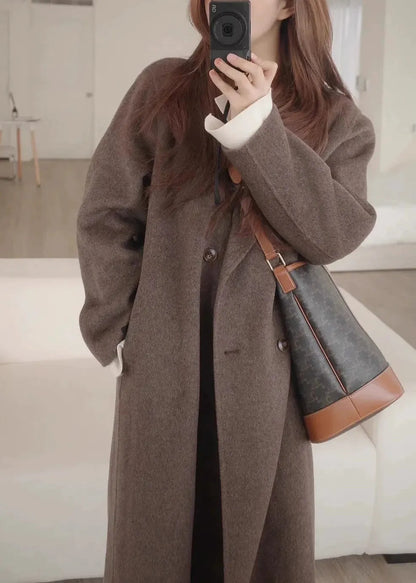 Unique Oversized Double Breast Woolen Coats Winter