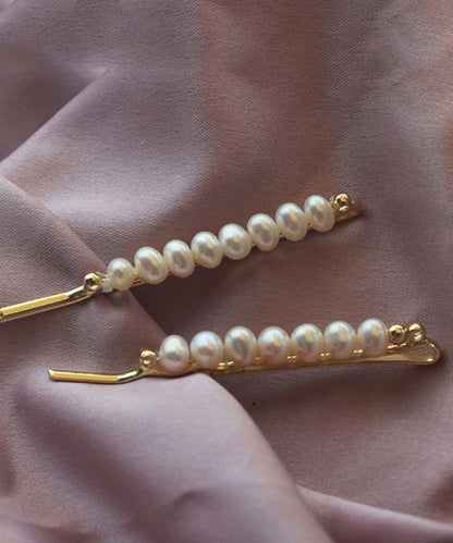 Handmade Weave Gold Metal Pearl Hairpin