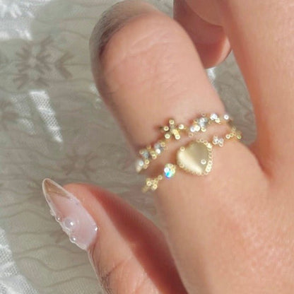 Sandy Heart Ring