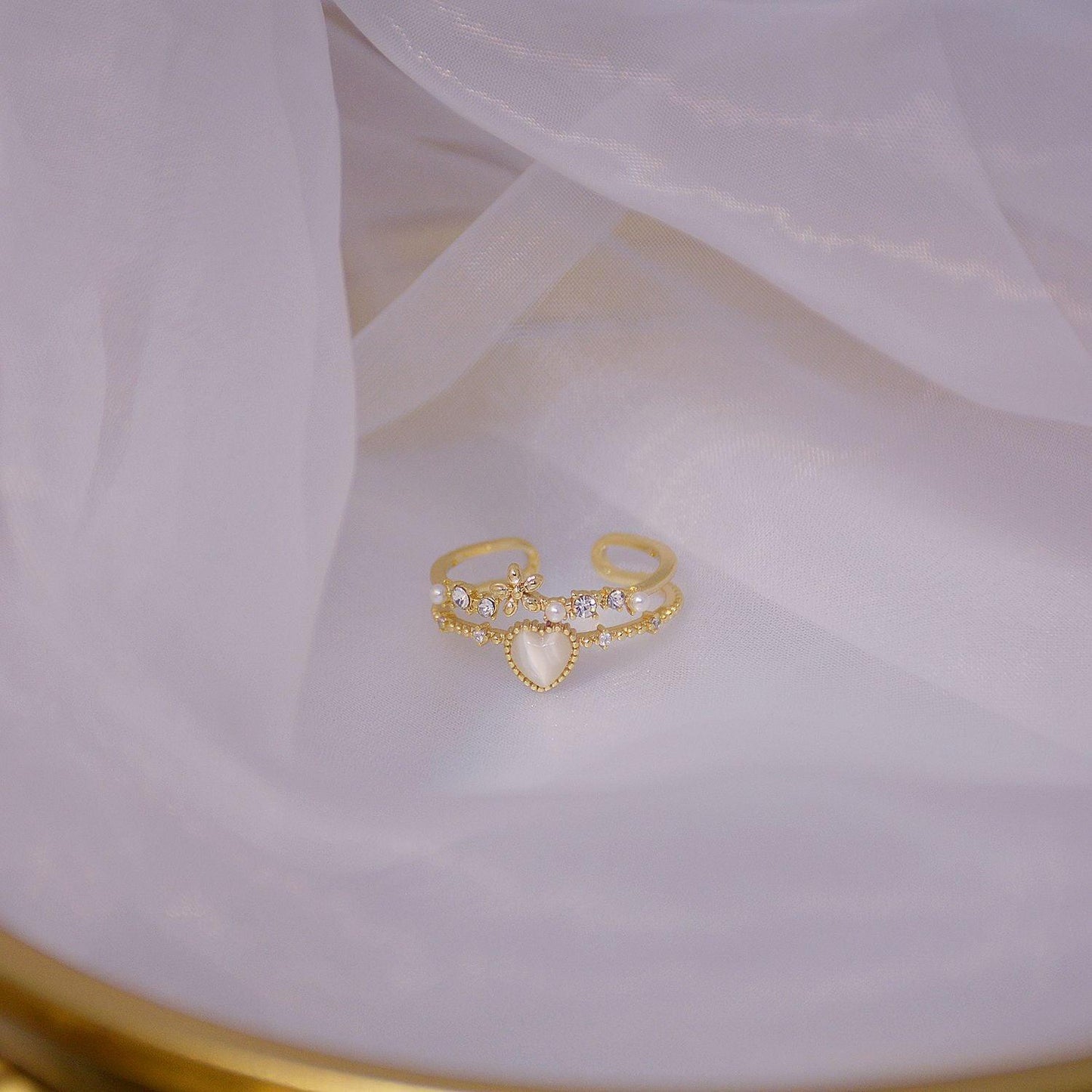 Sandy Heart Ring
