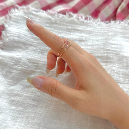[] Miranda Pink Gem Ring