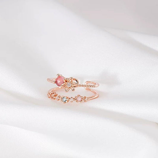 [] Miranda Pink Gem Ring