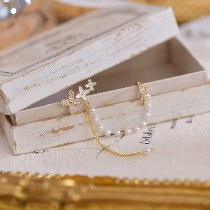 Daniella Flower Earrings Ear Cuffs