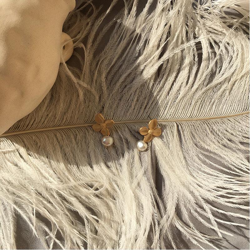 [sample ] Flower Pearl Earrings