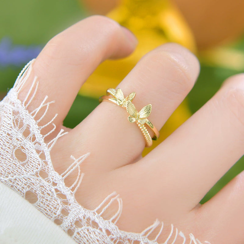 Gilded Butterfly Ring