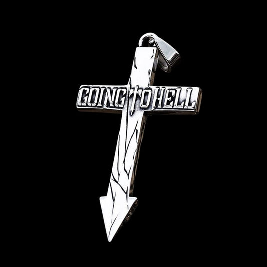 Going to Hell Arrow Cross Pendant