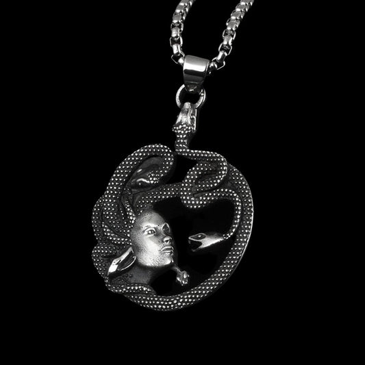 Greek Mythology Medusa Twisted Snake Pendant