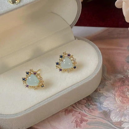 [] Chloe Heart Stud Earrings