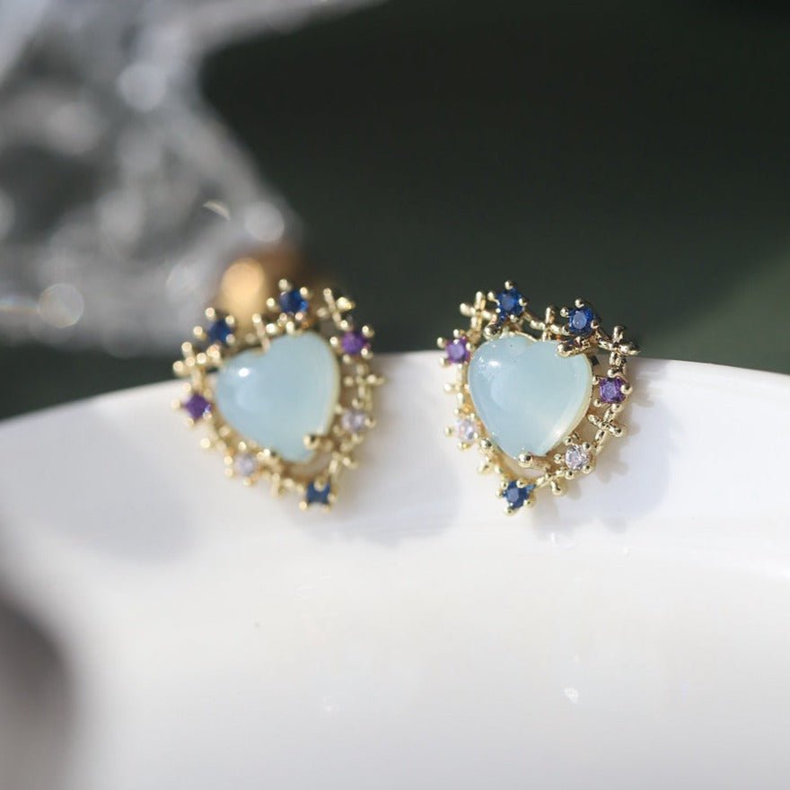 [] Chloe Heart Stud Earrings