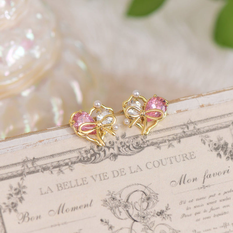 [sample ] Samantha Heart Stud Earrings