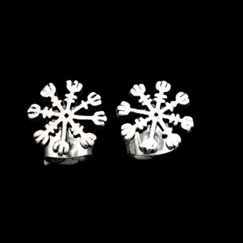 Helm of Awe Snowflake Stud Earrings