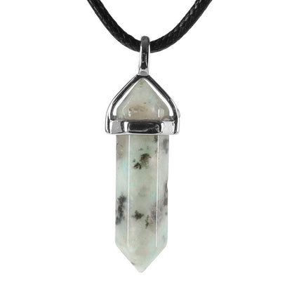 Hexagonal Chakra Pendant - Natural Gemstone Healing Crystal Necklace