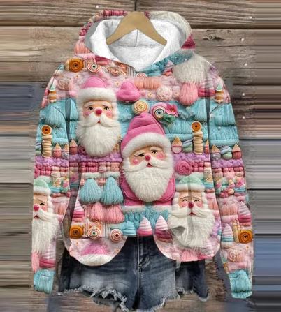Santa Hoodie with Print