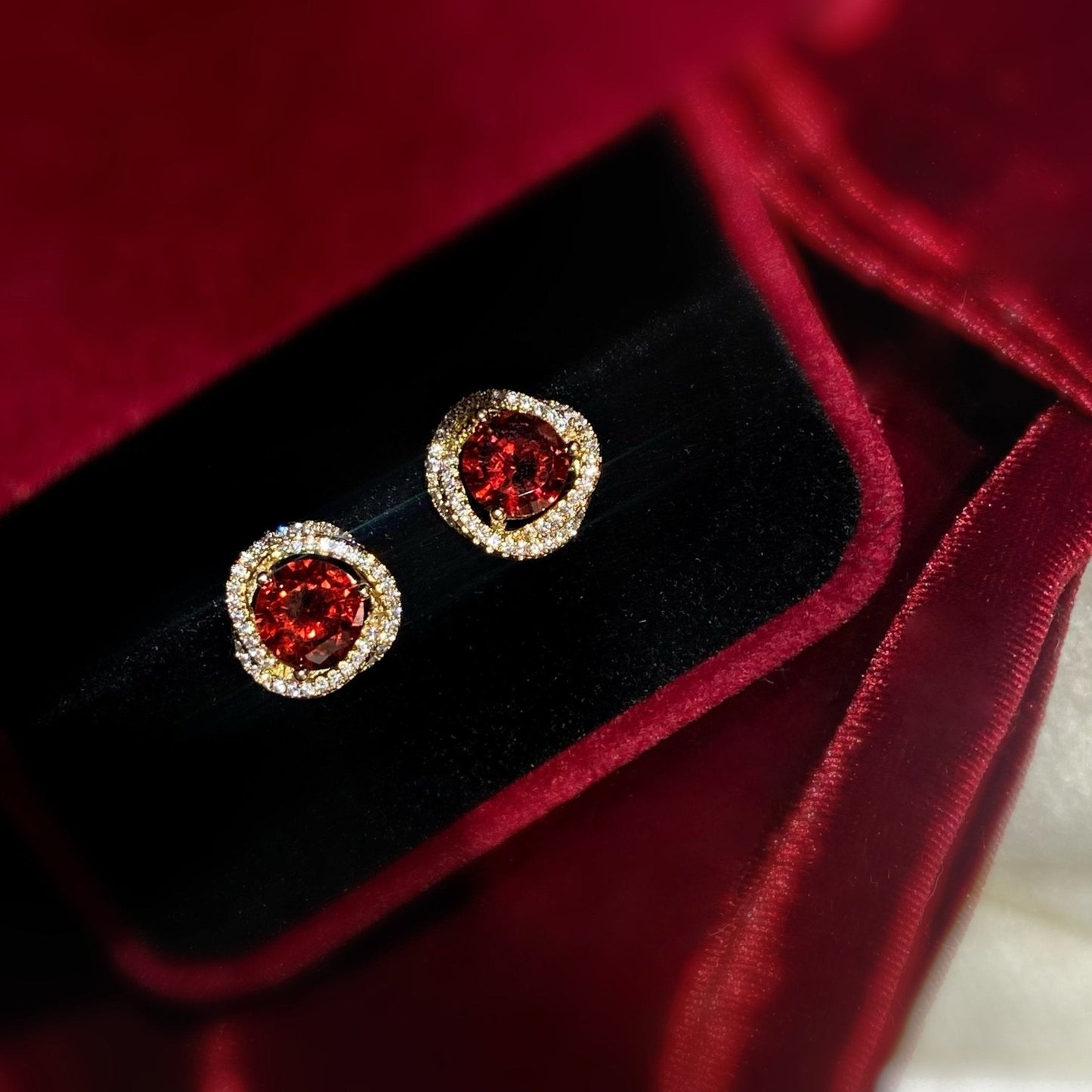 Ivana Ruby Stud Earrings