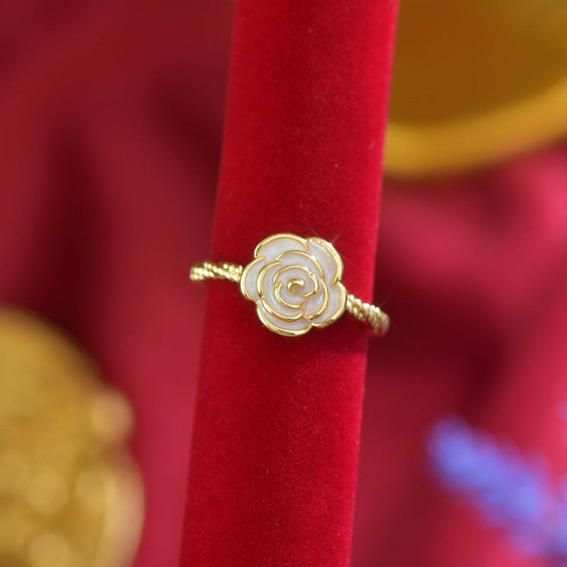 Ivory Camellia Ring