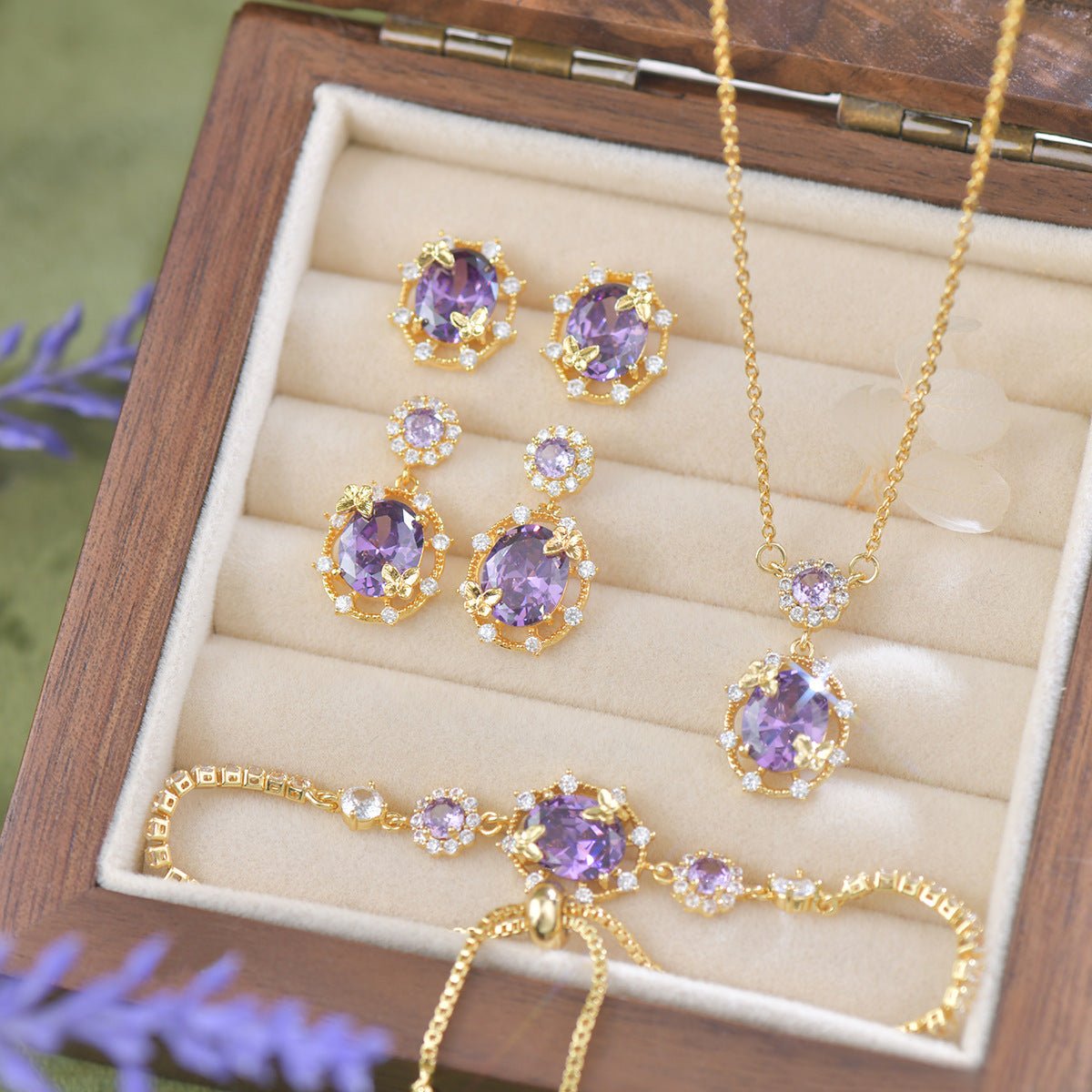 Lilac Butterfly Bracelet