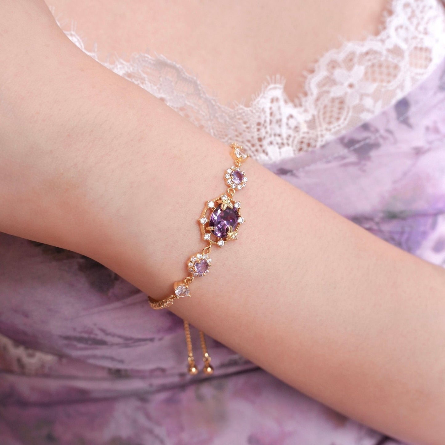 Lilac Butterfly Bracelet