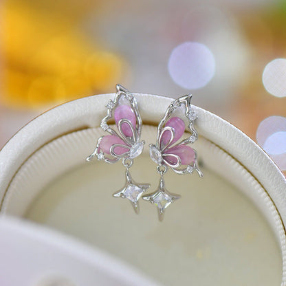 Lilac Butterfly Earrings