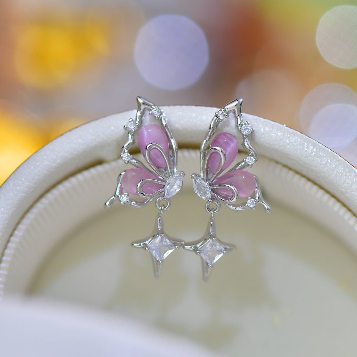 Lilac Butterfly Earrings