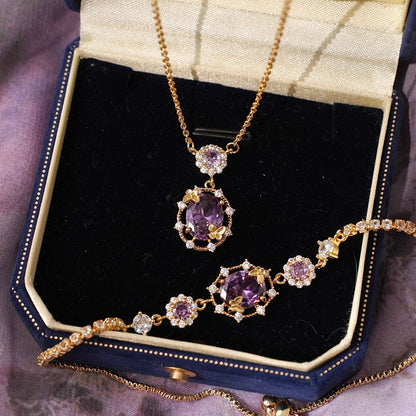 Lilac Butterfly Necklace